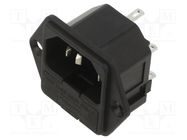 Connector: AC supply; socket; male; 10A; 250VAC; C14 (E); -40÷70°C BULGIN