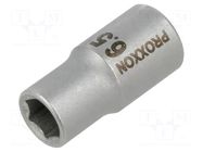 Socket; 6-angles,socket spanner; HEX 6.5mm; 1/4" PROXXON