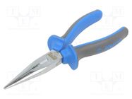 Pliers; half-rounded nose,elongated; 170mm; 508/1BI UNIOR