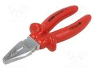 Pliers; insulated,universal; carbon steel; 180mm; 406/1VDEDP UNIOR