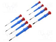 Kit: screwdrivers; precision; Phillips; 8pcs. KING TONY