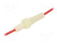 Fuse holder; 6.3x32mm; Imax: 30A; Contacts: brass; Leads: cables OPTIFUSE