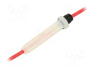 Fuse holder; 6.3x32mm; Imax: 20A; Contacts: brass; Leads: cables OPTIFUSE