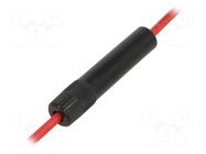 Fuse holder; 6.3x32mm; Imax: 30A; Contacts: brass; Leads: cables OPTIFUSE