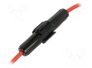 Fuse holder; 6.3x32mm; Imax: 20A; Contacts: brass; Leads: cables OPTIFUSE