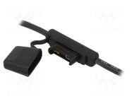 Fuse holder; 29.7mm; 100A; Leads: cables; 32V; Wire colour: black OPTIFUSE