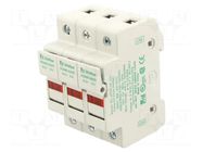 Fuse holder; 10.3x38mm; for DIN rail mounting; 30A; 600V; Poles: 3 LITTELFUSE