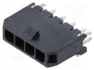 Socket; wire-board; male; Micro-Fit 3.0; 3mm; PIN: 4; 5A MOLEX