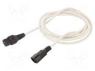 Cable; IEC C13 female,IEC C14 male; 3m; with IEC LOCK locking SCHAFFNER / TE Connectivity