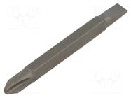 Screwdriver bit; Phillips,slot; PH2,5.5x1mm; 1/4"; double-sided KING TONY