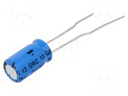 Capacitor: electrolytic; THT; 220uF; 10VDC; Pitch: 2.5mm; ±20% VISHAY