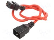 Cable; IEC C19 female,IEC C20 male; 1m; with IEC LOCK locking SCHAFFNER / TE Connectivity