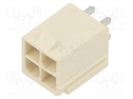 Socket; wire-board; male; Mini-Fit Jr; 4.2mm; PIN: 4; THT; 13A MOLEX