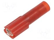 Terminal: flat; Avikrimp; straight; crimped; Contacts: brass; red MOLEX