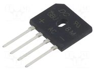 Bridge rectifier: single-phase; Urmax: 1kV; If: 8A; Ifsm: 200A; flat DC COMPONENTS