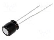 Capacitor: electrolytic; THT; 47uF; 16VDC; Ø6.3x7mm; Pitch: 2.5mm PANASONIC