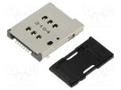 Connector: for cards; Nano SIM; push-push,SIM x2; SMT; PIN: 6 ATTEND