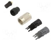 Connector: M9; plug; female; Plating: gold-plated; 125V; 4A; IP40 BINDER