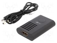 Repeater; HDMI socket,both sides; HDCP 2.2,HDMI 2.0; black; 30m Goobay