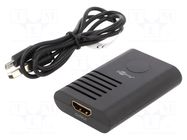 Repeater; HDMI socket,both sides; HDCP 2.2,HDMI 2.0; 30m; black GOOBAY