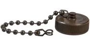 RECEPTACLE PROTECTION CAP W/CHAIN, METAL