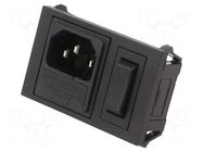 Connector: AC supply; socket; male; 10A; 250VAC; C14 (E); IEC 60320 BULGIN