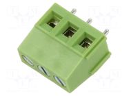 Connector: PCB terminal block; terminal; 15A; 300V; angled 90° XINYA