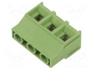 PCB terminal block; angled 90°; 9.5mm; ways: 3; on PCBs; terminal XINYA