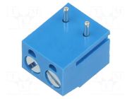 Connector: PCB terminal block; terminal; straight; on PCBs; blue XINYA