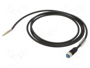 Cable: for sensors/automation; M12; PIN: 8; straight; 2m; plug; 2A; Y SICK