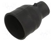 Heat shrink boot; glueless,straight; 18mm; L: 67mm; black; RAYCHEM TE Connectivity