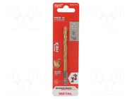 Drill bit; for metal,impact; Ø: 6mm; Holder: E6,3mm; 1/4"; 6.3mm Milwaukee