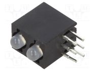 LED; in housing; 3mm; No.of diodes: 2; red,green; 20mA; 40°; 2÷2.6V BIVAR