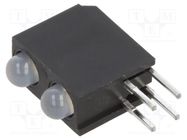 LED; in housing; 3mm; No.of diodes: 2; red,green; 20mA; 45°; 30mcd BIVAR