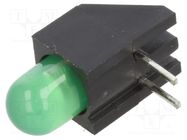 LED; in housing; 5mm; No.of diodes: 1; green; 2mA; Lens: diffused BIVAR