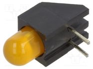 LED; in housing; 5mm; No.of diodes: 1; amber; 20mA; Lens: diffused BIVAR