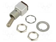 Switch: toggle; Pos: 2; SPDT; (ON)-ON; 5A/115VAC; 5A/30VDC; TW HONEYWELL