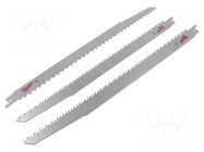 Hacksaw blade; wood,reciprocating saw; 300mm; 6teeth/inch; 3pcs. Milwaukee