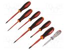 Kit: screwdrivers; insulated; Phillips,slot; Kit: voltage tester Milwaukee