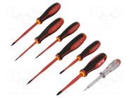 Kit: screwdrivers; insulated; Phillips,slot; Kit: voltage tester Milwaukee