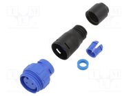 Connector: circular; plug; male; PIN: 2; w/o contacts; for cable BULGIN