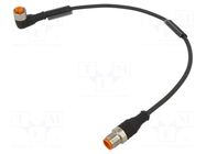 Cable: for sensors/automation; PIN: 3; 300mm; plug; 30VDC; 4A; RST LUMBERG AUTOMATION