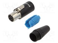 Plug; XLR mini; female; PIN: 5; straight; for cable; soldering; 500V REAN