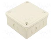 Enclosure: junction box; X: 100mm; Y: 100mm; Z: 50mm; wall mount JONEX