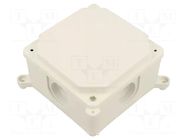 Enclosure: junction box; X: 103mm; Y: 103mm; Z: 60mm; wall mount JONEX