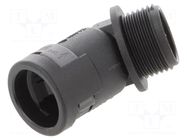 45° angled connector; Thread: metric,outside; polyamide 6; black PMA