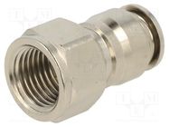 Push-in fitting; straight; -0.99÷20bar; nickel plated brass AIGNEP