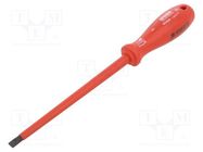 Screwdriver; insulated; slot; 8,0x1,2mm; Blade length: 175mm UNIOR