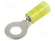 Tip: ring; M6; Ø: 6mm; 4÷6mm2; crimped; for cable; insulated; tinned PANDUIT