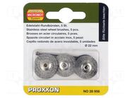 Brush; 22mm; Ø: 2.35mm; Kit: mounting mandrel; 5pcs. PROXXON